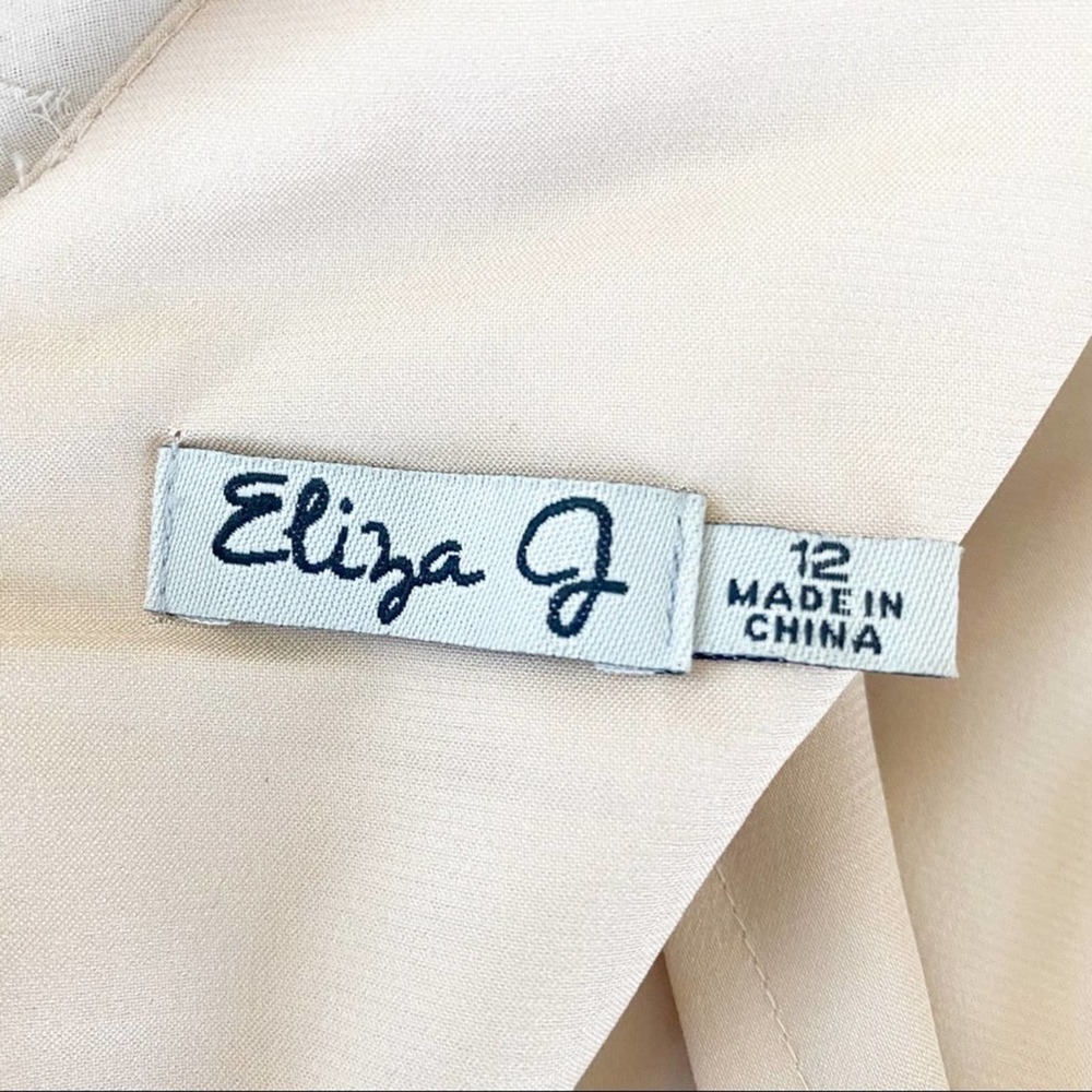 Eliza J Gold Sequin Metallic Long Sleeve Cocktail Dress - Picture 12 of 13